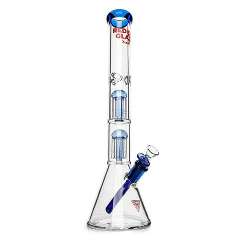 RED EYE GLASS® 18" 7mm Thick Wildwood Triple Chamber Beaker Base Water Pipe - Tha Bong Shop 