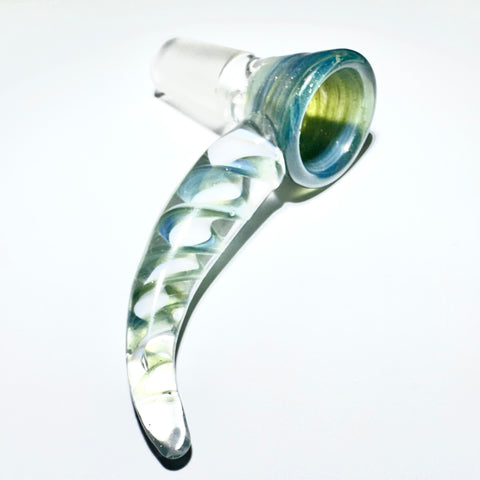 Uplifted Glass 14mm Sparkle Bowl With Spiral Handle - Tha Bong Shop 