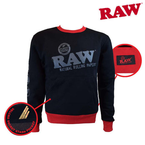 RPxRAW CREW NECK KANGAROO SWEATSHIRT - Tha Bong Shop 