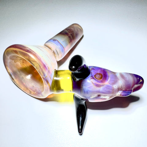 Uplifted Glass X Norquay Melts Collab 14mm Handformed Joint Bowl  With Bull Skull Handle - Tha Bong Shop 