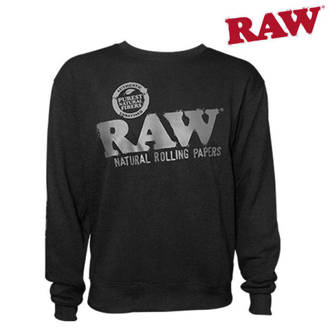 RPxRAW CREW NECK BLACKOUT SWEATSHIRT - Tha Bong Shop 