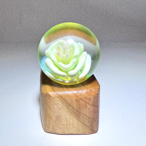 Uplifted Glass Green Blooming Rose Marble - Tha Bong Shop 