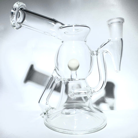 Mimzy Glass Glow In The Dark Accent Orb Of Confusion 14mm Recycling Bubbler - Tha Bong Shop 