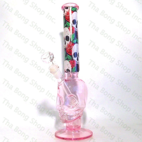 Skull Base Bong With Decal Neck - Tha Bong Shop 