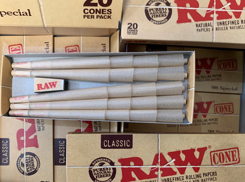 Raw classic 98 Special 20 pre rolled cones.