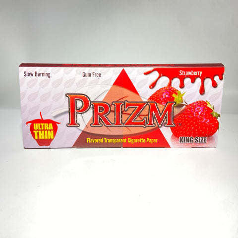 Prizm Clear Kingsize Strawberry Flavoured Rolling Paper - Tha Bong Shop 